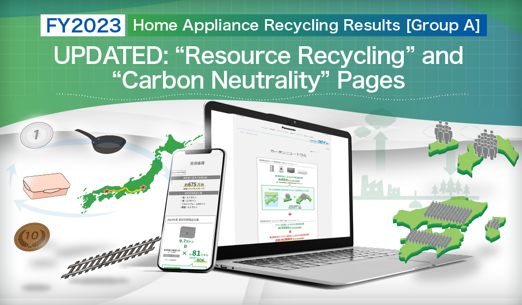 Home Appliance Recycling [Group A] FY2023 Results“Resource Recycling” and “Carbon Neutrality” Pages Updated